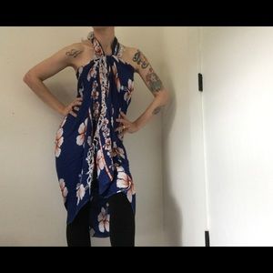Vintage Hawaiian Print Sarong Full Body Length